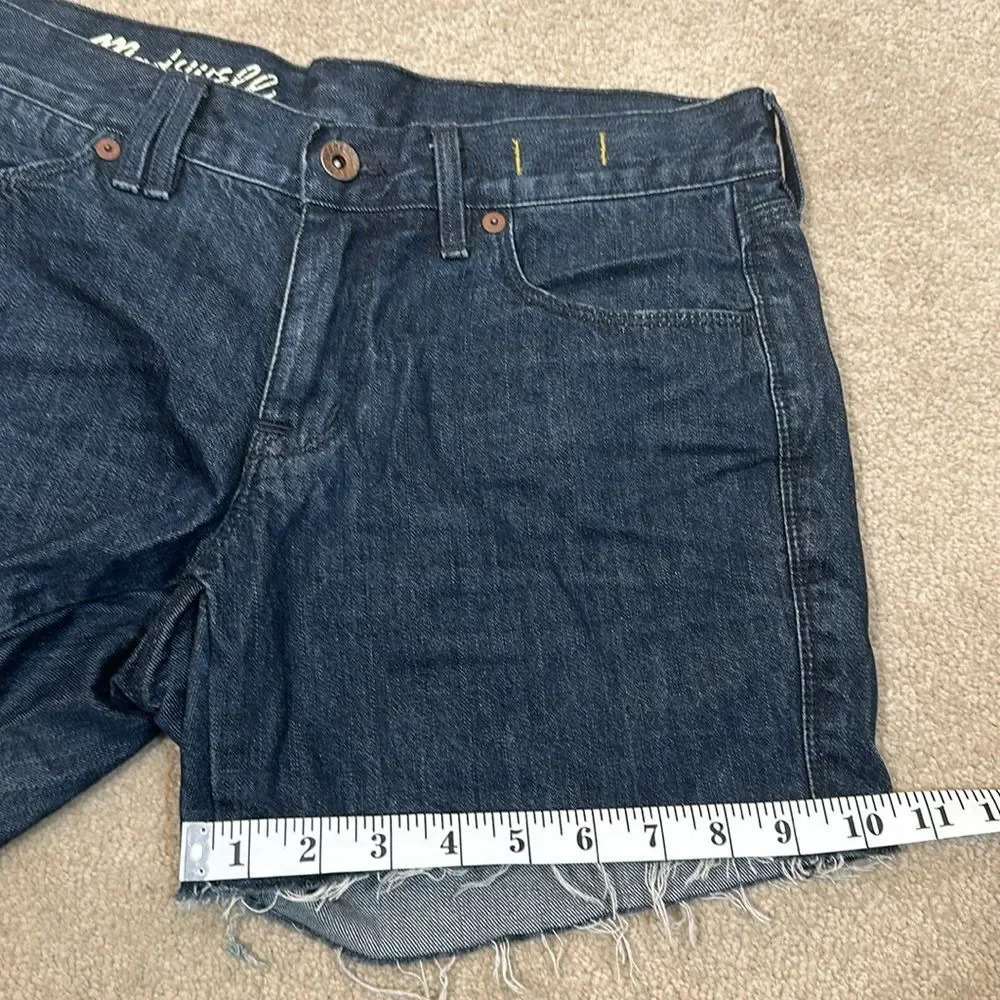 Madewell Blue Denim Raw Hem Shorts Women Size 27